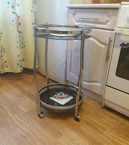 Сервировочный столик Bar8 хром / черный фото покупателя 2